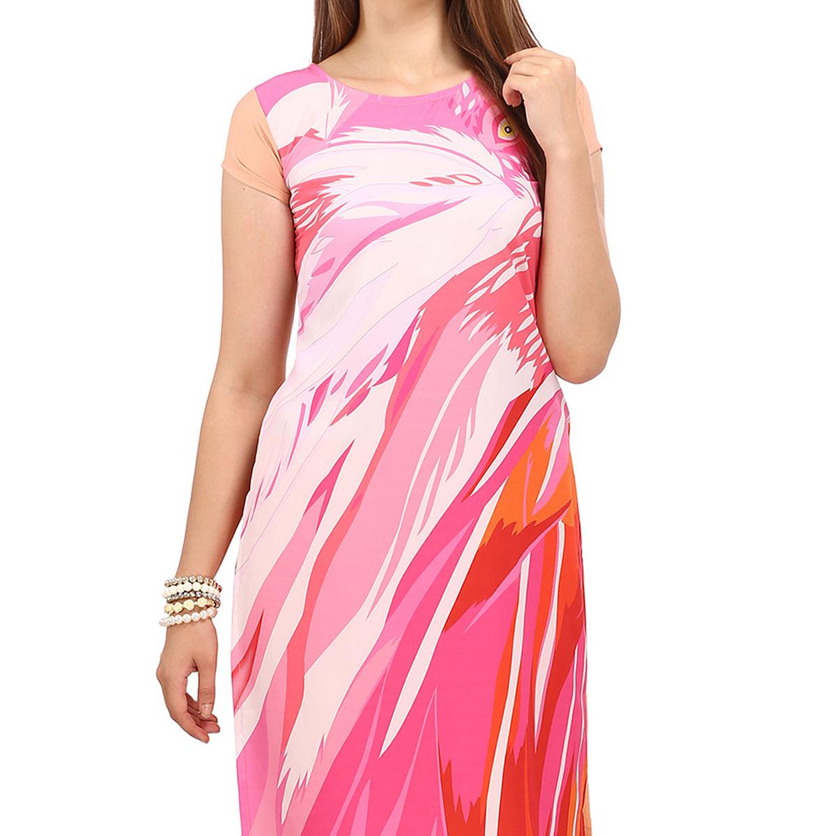 Multi Color Casual Wear Printed Kurti