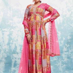 Multi-Color Muslin Printed & Embroidered Suit Set | Fully Stitched & Ready to Wear