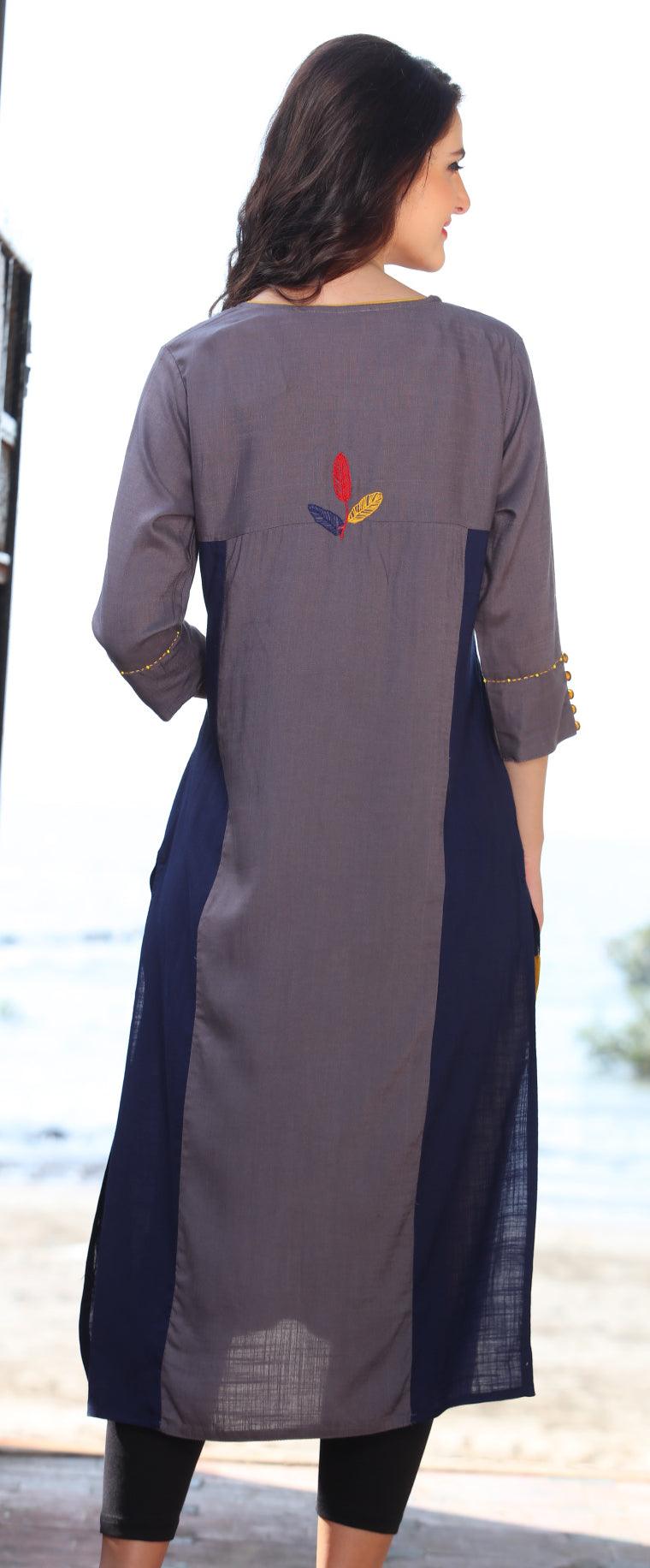 Multi Colored Designer Casual Rayon Kurti