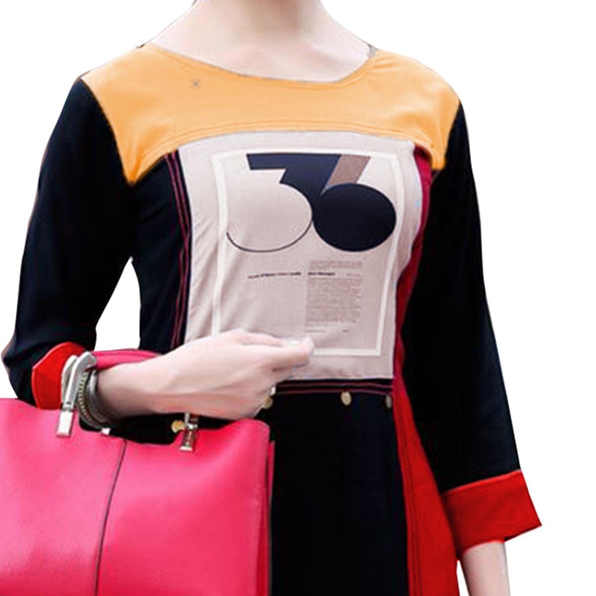 Multi-Colored Digital Printed Rayon Kurti