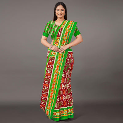 Multicolor Casual Wear Floral Printed Art Silk Saree