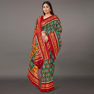 Multicolor Casual Wear Floral Printed Art Silk Saree