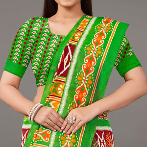 Multicolor Casual Wear Floral Printed Art Silk Saree