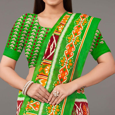 Multicolor Casual Wear Floral Printed Art Silk Saree