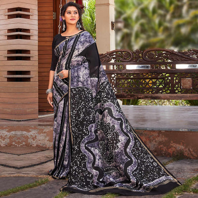 Multicolor Casual Wear Printed Cotton Saree