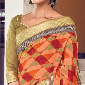 Multicolor Casual Wear Printed Cotton Saree