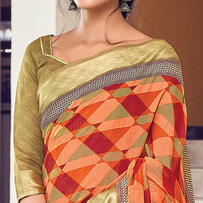 Multicolor Casual Wear Printed Cotton Saree