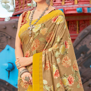 Multicolor Casual Wear Printed Silk Saree