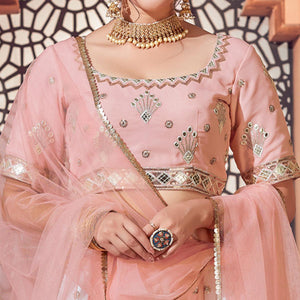 Multicolor Festive Wear Thread with Sequins Embroidered Georgette Lehenga Choli