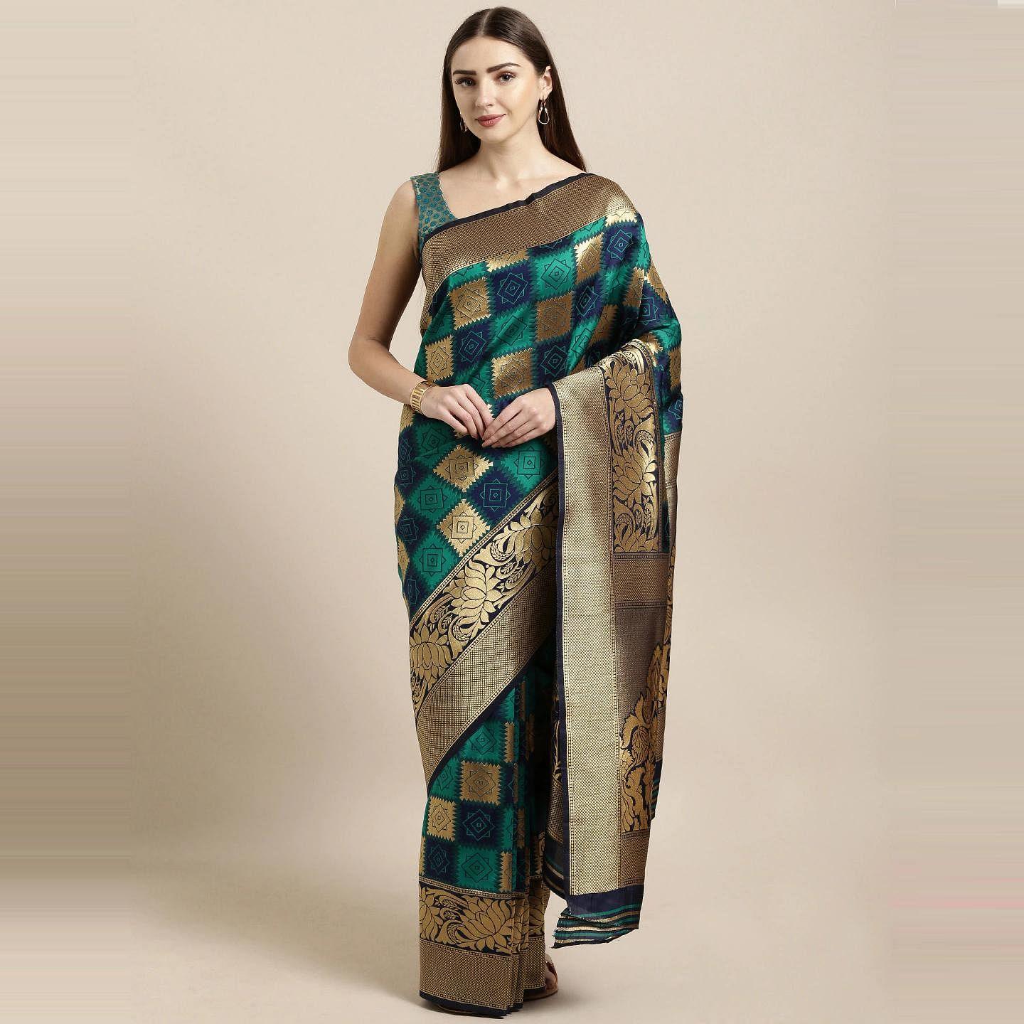 Multicolor Festive Wear Woven Kanjivaram Silk Saree
