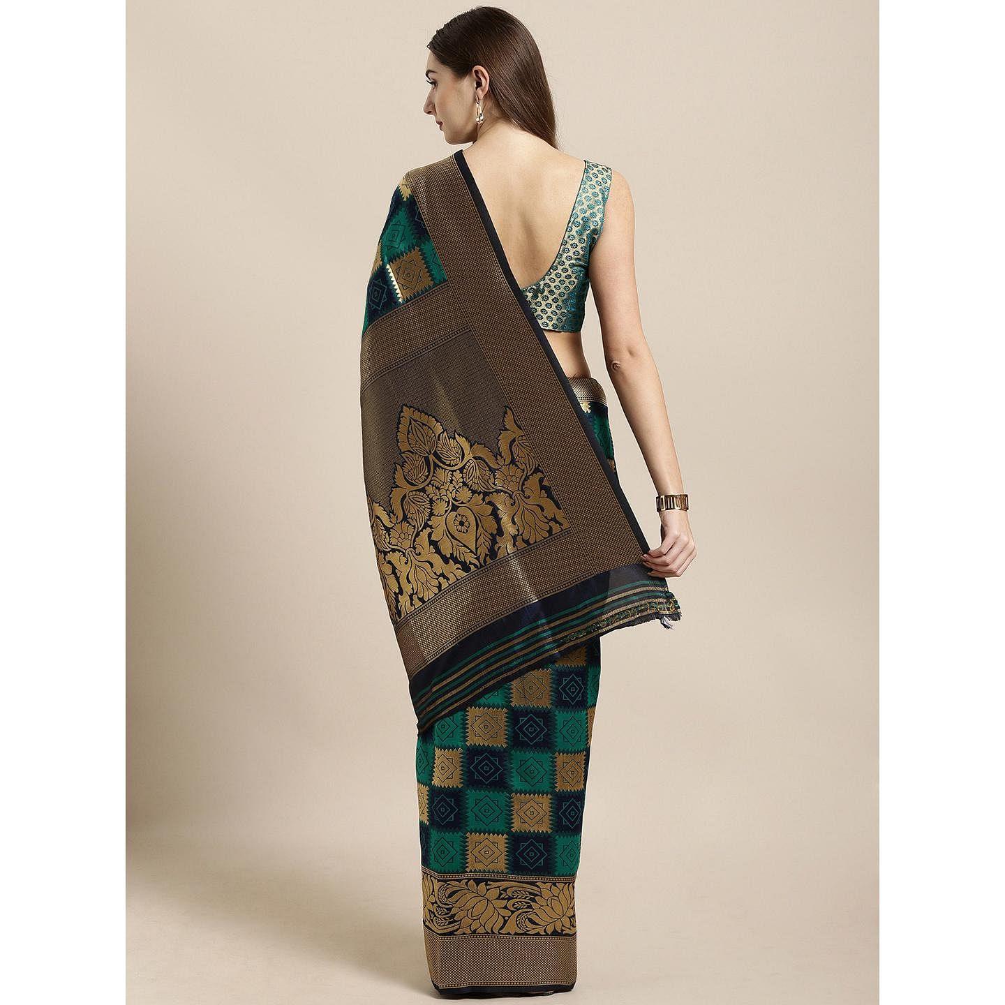 Multicolor Festive Wear Woven Kanjivaram Silk Saree