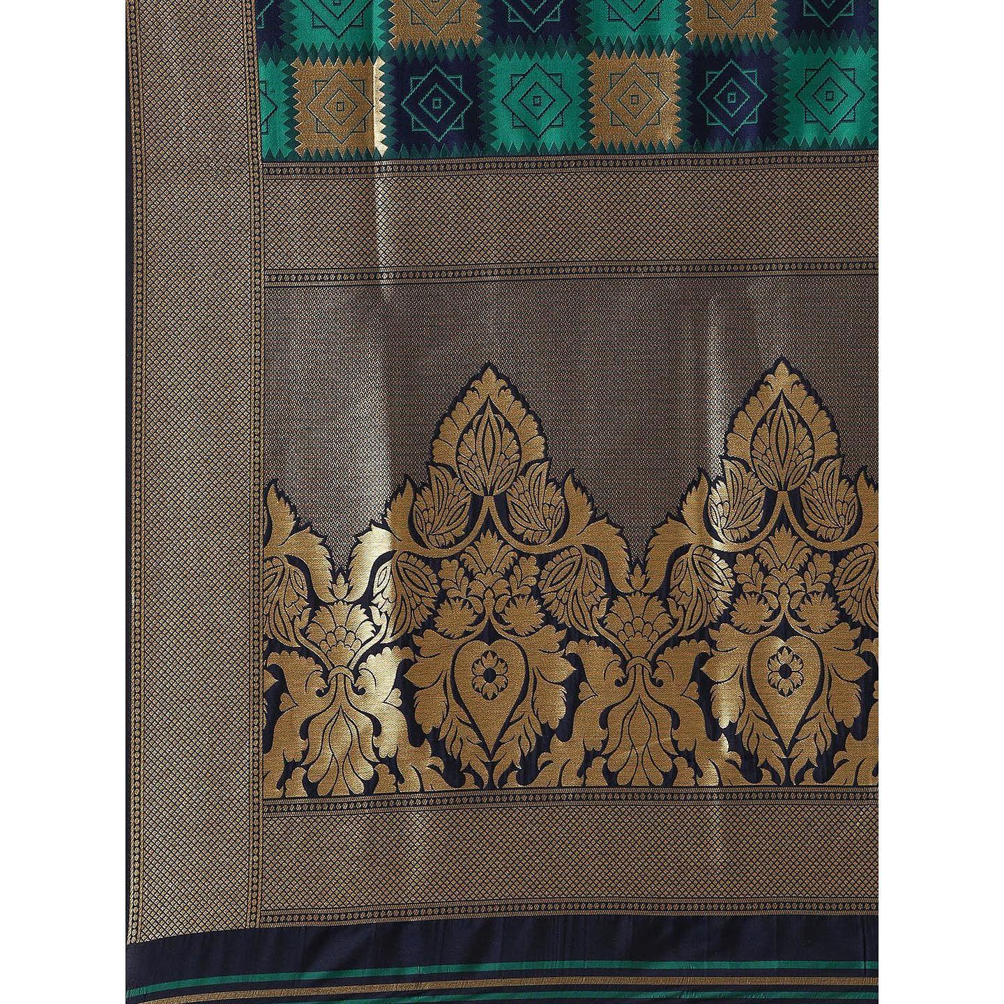 Multicolor Festive Wear Woven Kanjivaram Silk Saree