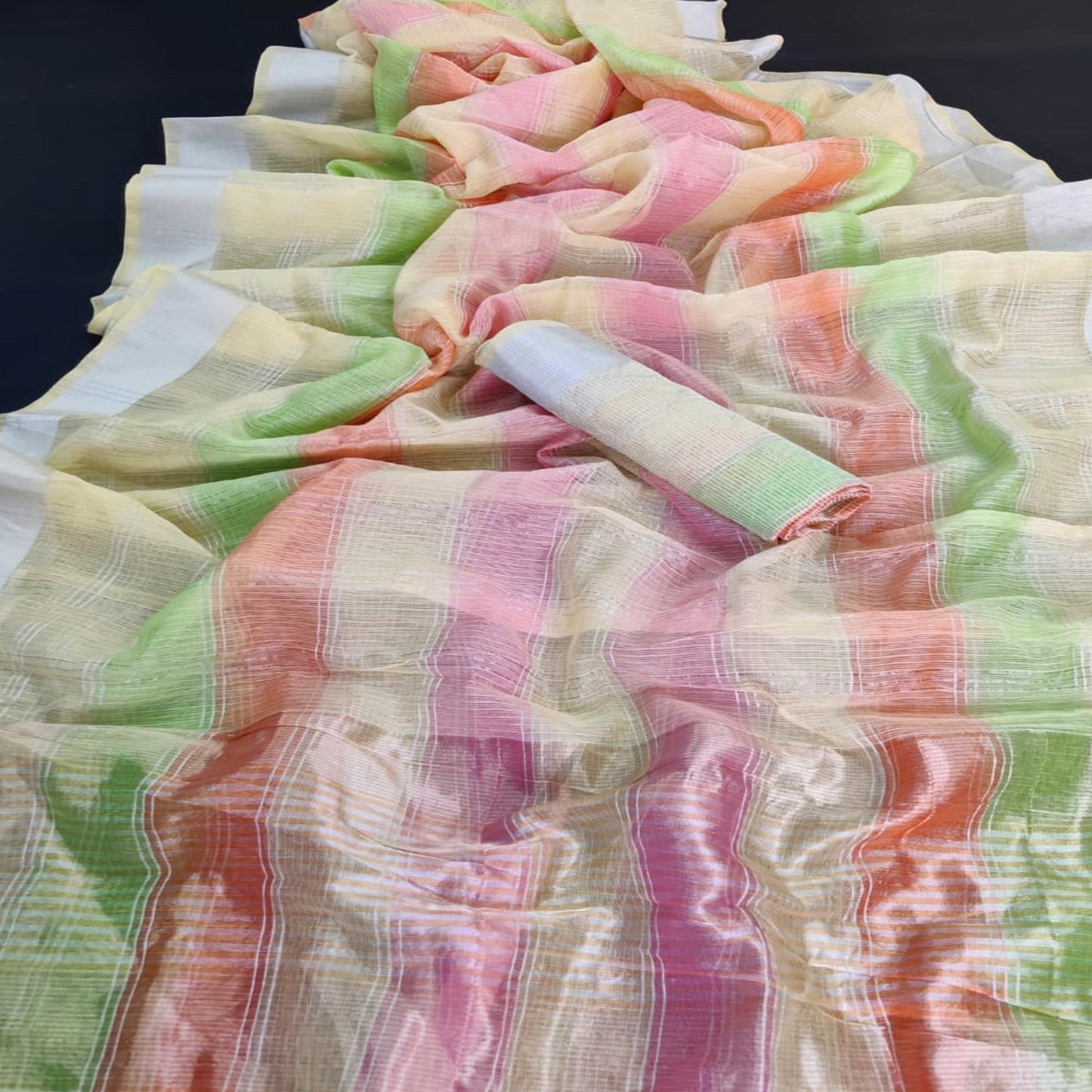 Multicolor Festive Wear Woven Silk Border Saree
