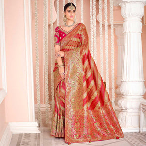 Multicolor Festive Wear Woven Silk Saree
