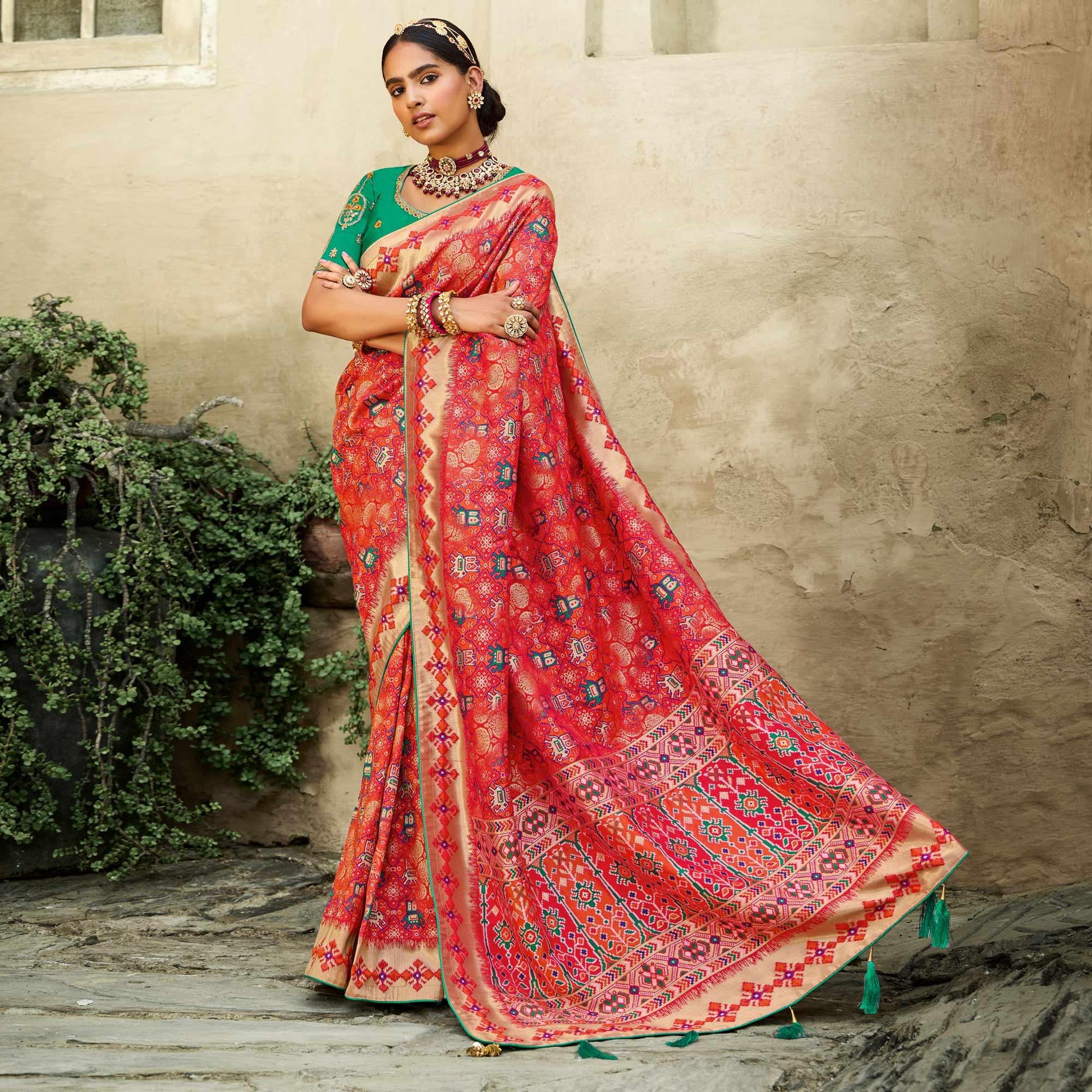 Multicolor Festive Wear Woven Silk Saree