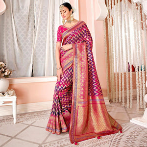 Multicolor Festive Wear Woven Silk Saree