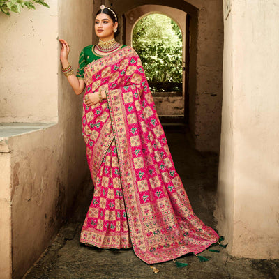Multicolor Festive Wear Woven Silk Saree