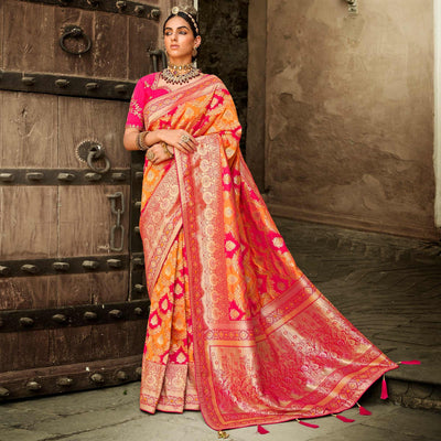 Multicolor Festive Wear Woven Silk Saree
