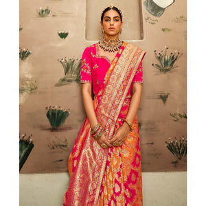Multicolor Festive Wear Woven Silk Saree