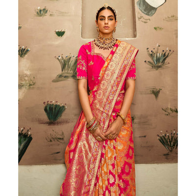 Multicolor Festive Wear Woven Silk Saree