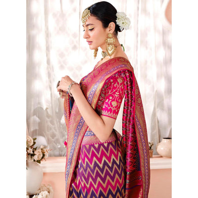 Multicolor Festive Wear Woven Silk Saree