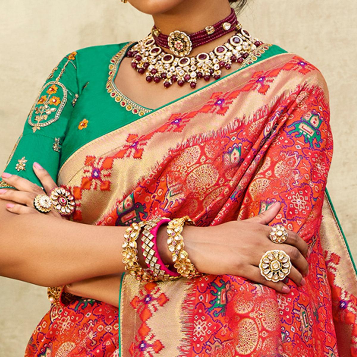 Multicolor Festive Wear Woven Silk Saree