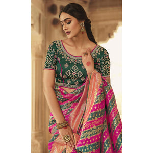 Multicolor Festive Wear Woven Silk Saree