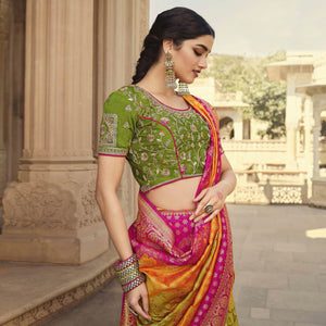 Multicolor Festive Wear Woven Silk Saree