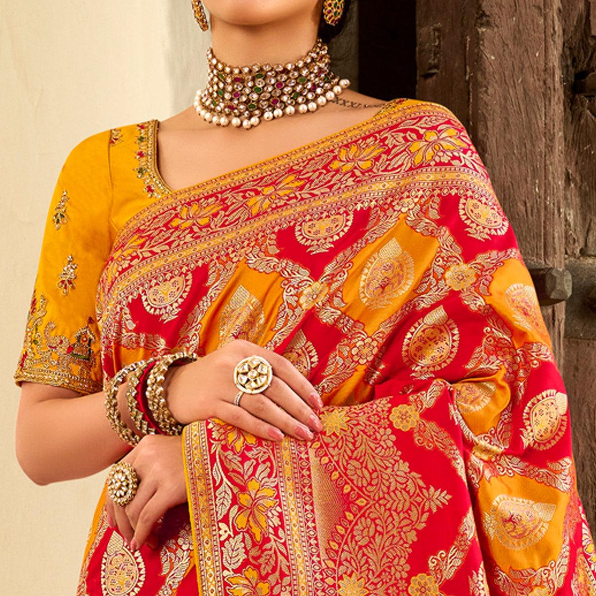 Multicolor Festive Wear Woven Silk Saree