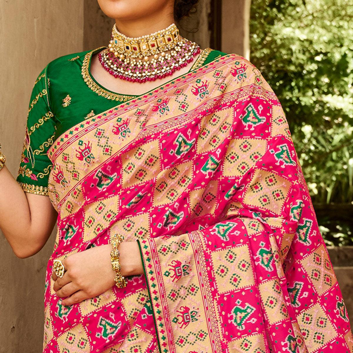 Multicolor Festive Wear Woven Silk Saree