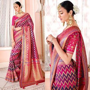Multicolor Festive Wear Woven Silk Saree