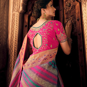 Multicolor Festive Wear Woven Silk Saree