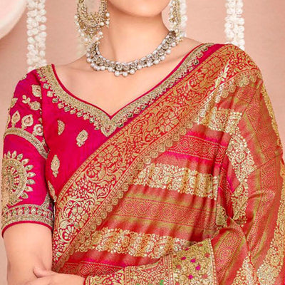 Multicolor Festive Wear Woven Silk Saree