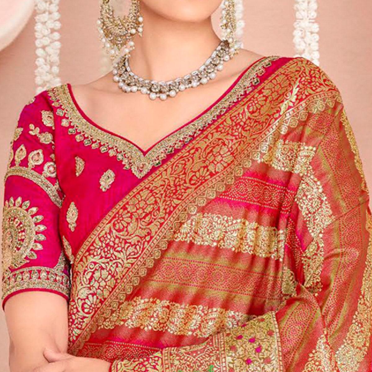 Multicolor Festive Wear Woven Silk Saree