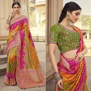 Multicolor Festive Wear Woven Silk Saree