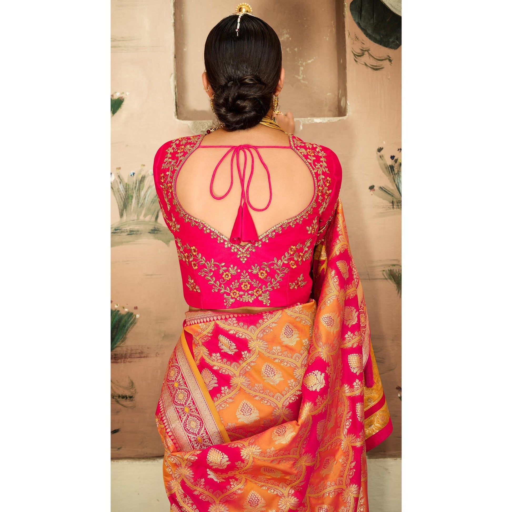 Multicolor Festive Wear Woven Silk Saree