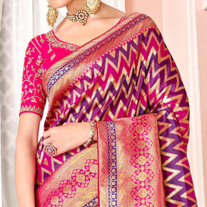 Multicolor Festive Wear Woven Silk Saree