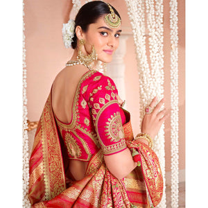 Multicolor Festive Wear Woven Silk Saree