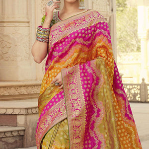 Multicolor Festive Wear Woven Silk Saree