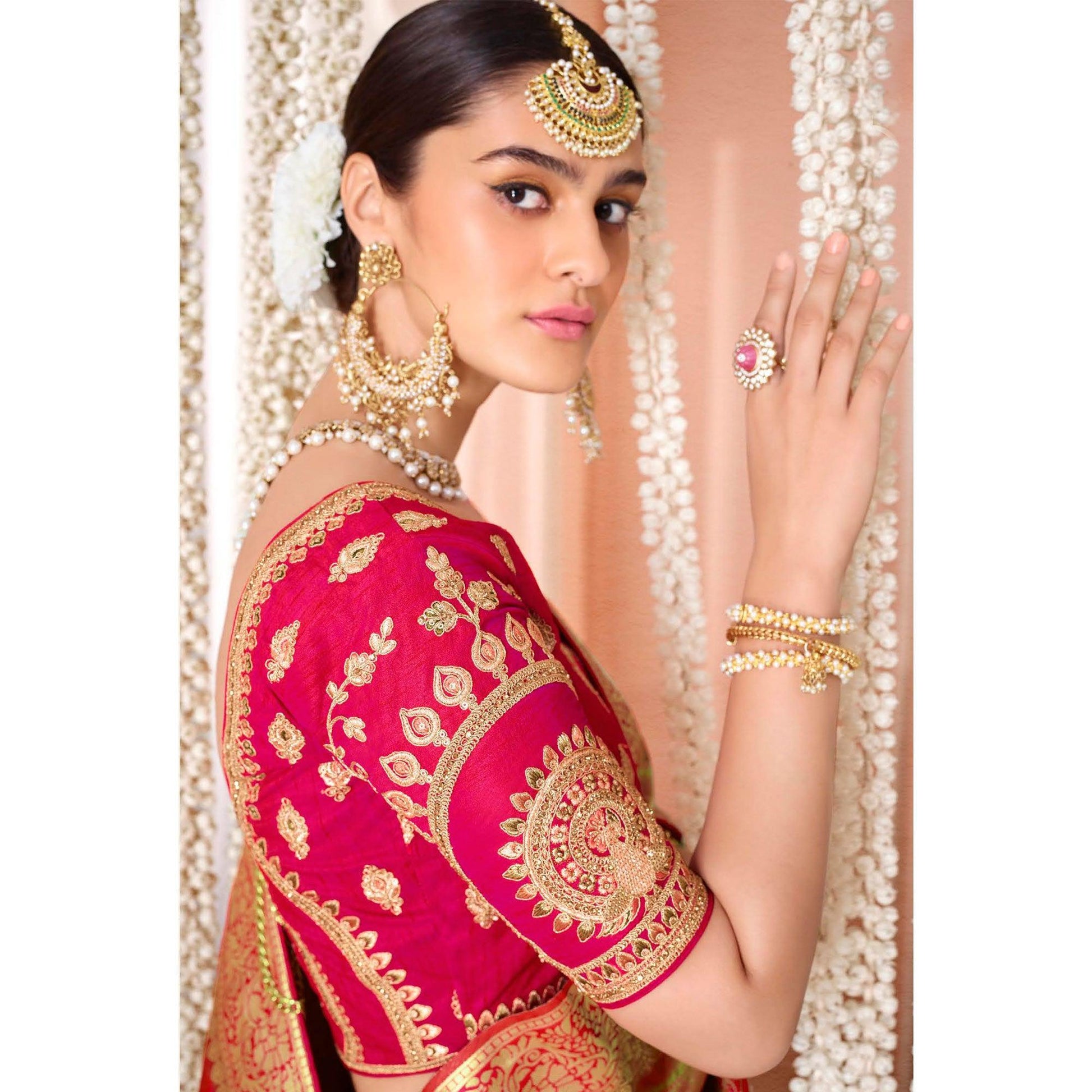 Multicolor Festive Wear Woven Silk Saree