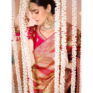 Multicolor Festive Wear Woven Silk Saree