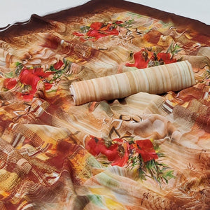 Multicolor Floral Digital Printed Georgette Saree