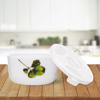 Larah by Borosil Oval Katori w Lid