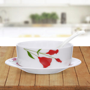 Larah by Borosil Diana Soup Bowl w Saucer Set