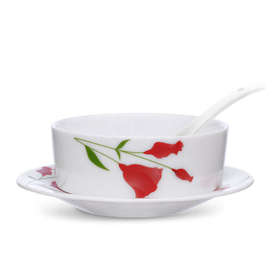 Larah by Borosil Diana Soup Bowl w Saucer Set