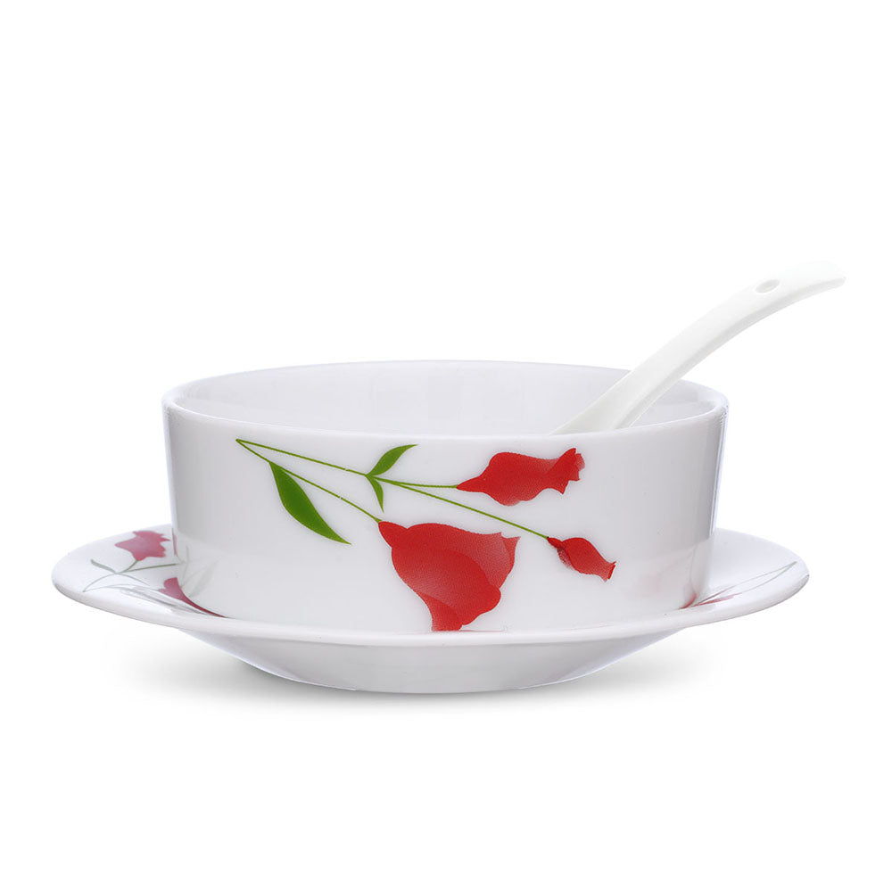 Larah by Borosil Diana Soup Bowl w Saucer Set