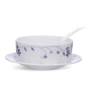 Larah by Borosil Flora Soup Bowl w Saucer Set