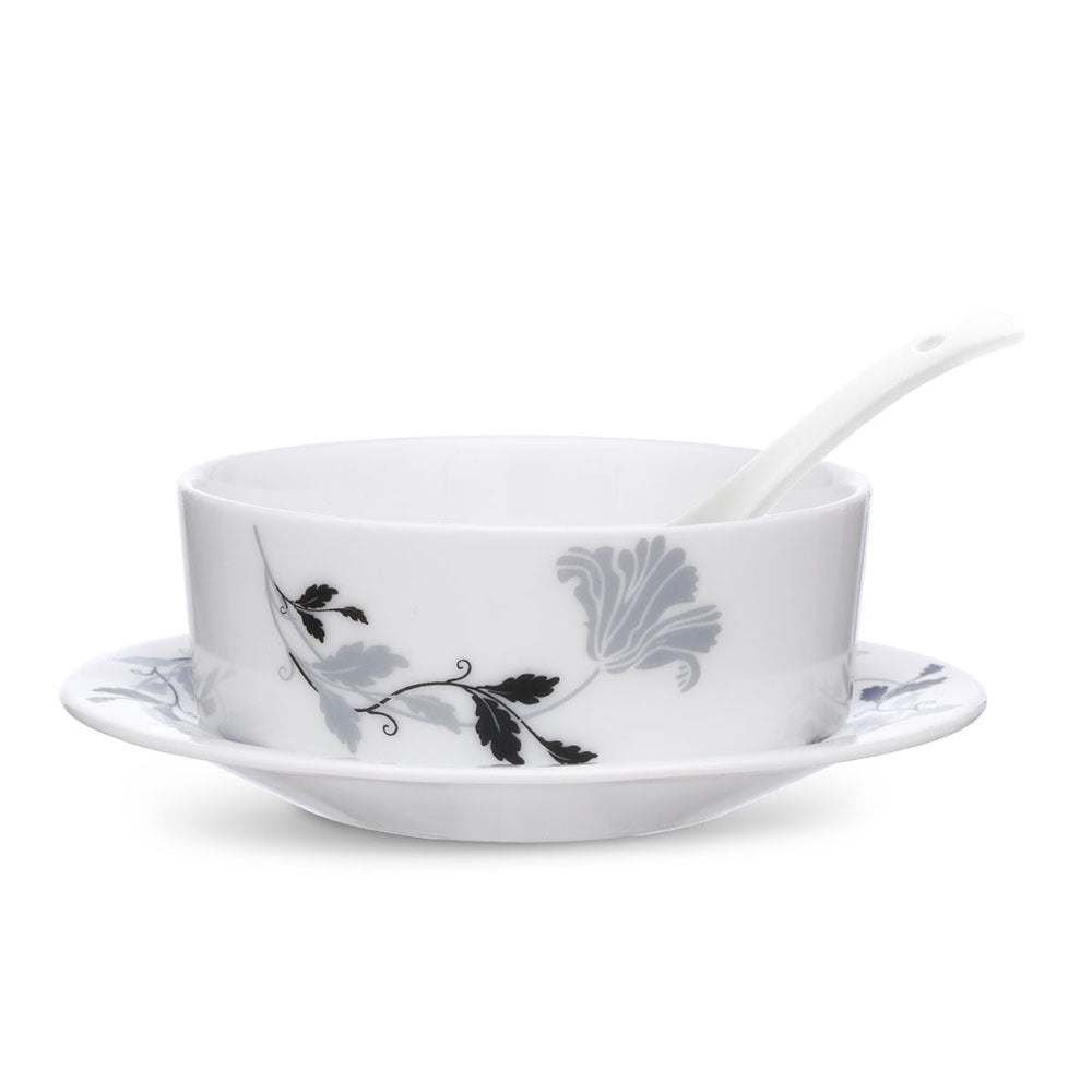 Larah by Borosil Millenia Soup Bowl w Saucer Set