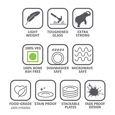 Larah by Borosil Skyleaf Serve n Store