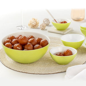 Larah by Borosil Lime Green Pudding Set